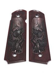 CLEARANCE-Rosewood Skull 1911 Grips (Full Size) – LS Grips