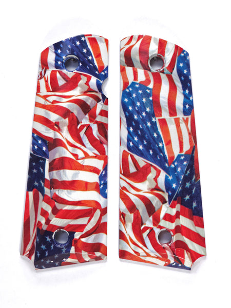 Graphic American Flag Full Size 1911 Grips