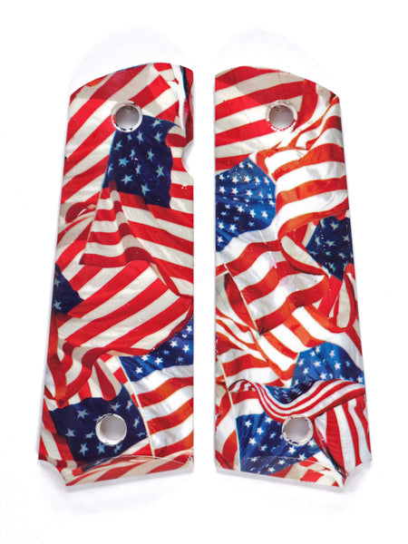 Graphic American Flag Full Size 1911 Grips