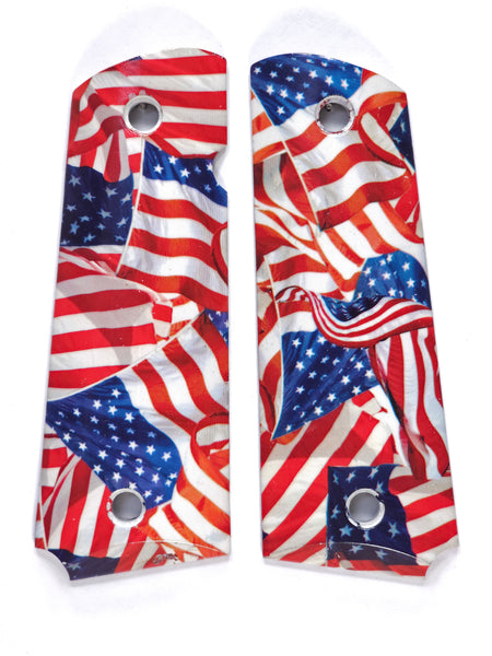 Graphic American Flag Full Size 1911 Grips