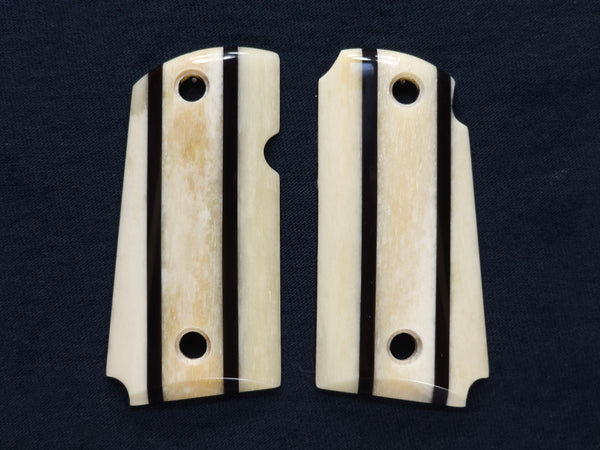 Laminated Genuine Buffalo horn and Giraffe Bone Kimber Micro 9 Grips