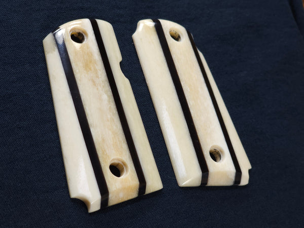 Laminated Genuine Buffalo horn and Giraffe Bone Kimber Micro 9 Grips