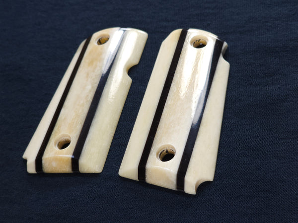 Laminated Genuine Buffalo horn and Giraffe Bone Kimber Micro 9 Grips