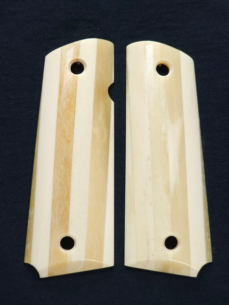 Laminated Genuine Giraffe Bone 1911 Grips (Full Size)