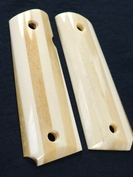 Laminated Genuine Giraffe Bone 1911 Grips (Full Size)