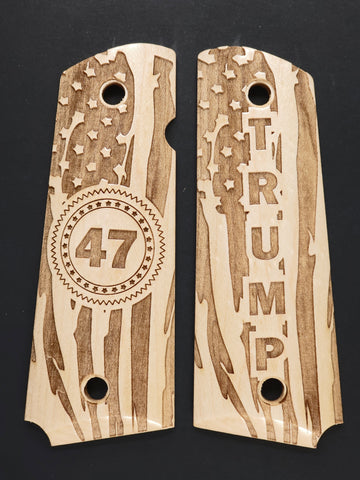 --Maple Trump 47 1911 Grips (Full Size)