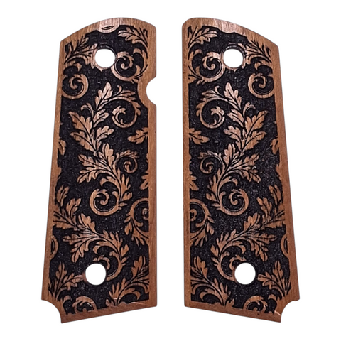 Cherry Inked Floral 1911 Grips (Compact)