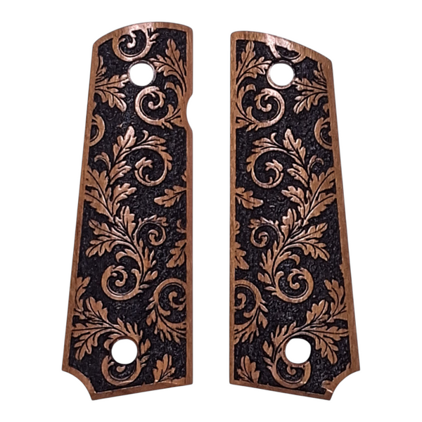 Cherry Inked Floral Grips Compatible/Replacement for Browning 1911-22 1911-380 Grips