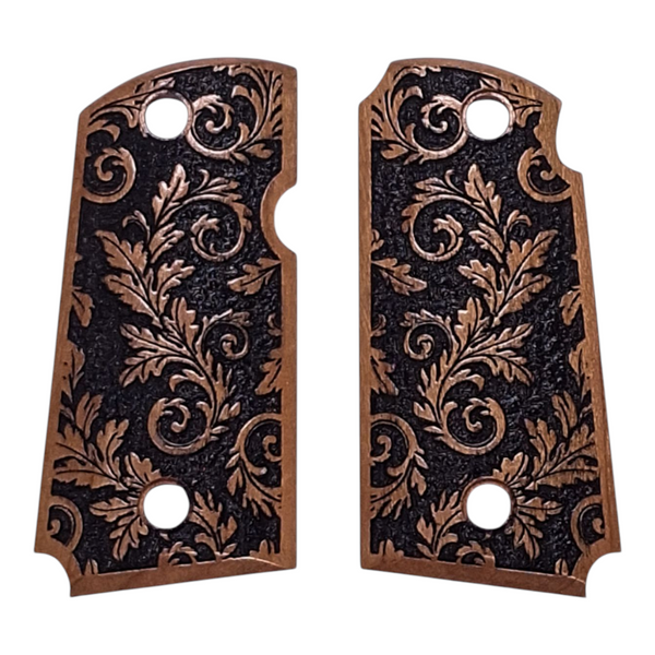 Cherry Inked Floral Kimber Micro 9 Grips