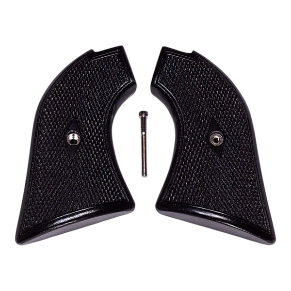 Ebony Checkered Heritage Rough Rider Grips