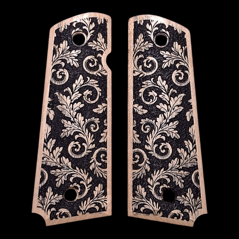 Maple Inked Floral 1911 Grips (Full Size)