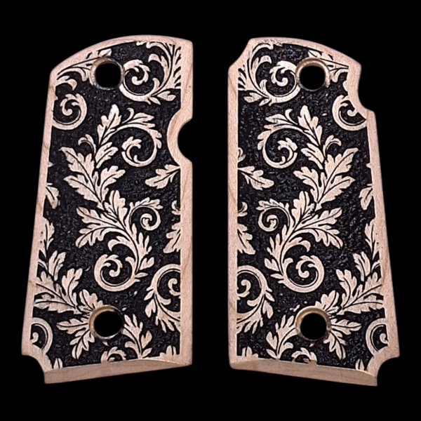 Maple Inked Floral Kimber Micro 9 Grips