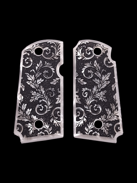 Pearl Floral Scroll Kimber Micro 9 Grips