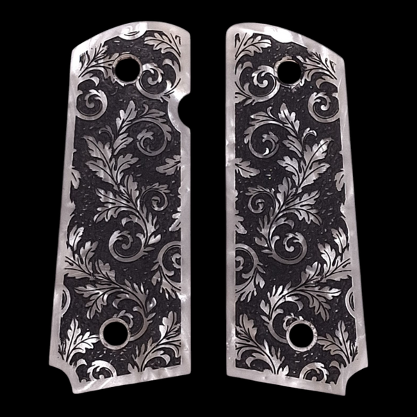 Pearl Floral Scroll 1911 Grips (Compact)