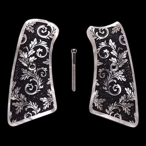 Pearl Floral Scroll Ruger Gp100 Grip Inserts