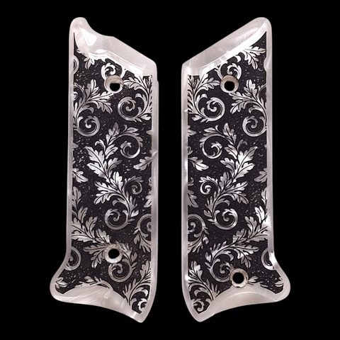 Pearl Floral Scroll Ruger Mark II/III Grips