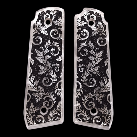 Pearl Floral Scroll Ruger Mark IV 22/45 Grips