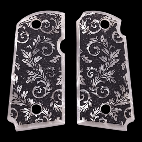 Pearl Floral Scroll Kimber Micro 9 Grips