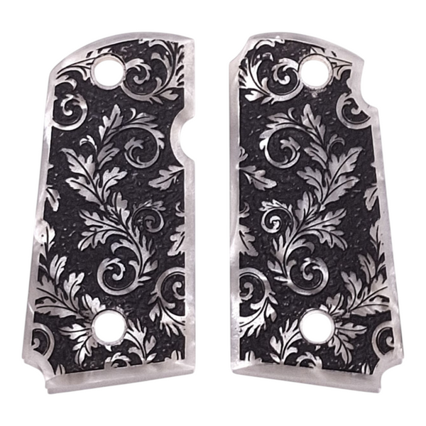 Pearl Floral Scroll Kimber Micro 9 Grips