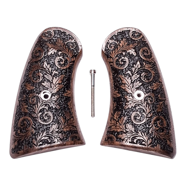 Walnut Inked Floral Uberti Schofield Grips